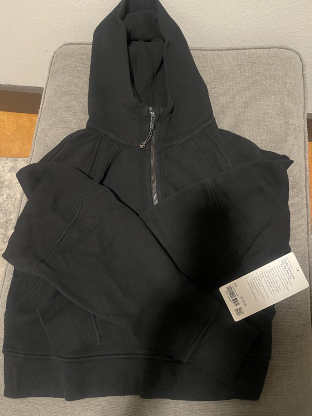 lululemon athletica Black scuba Half-Zip Hoodie